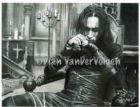 Movie Characters - Brandon Lee The Crow Original Drawing - Graphite  Charcoal